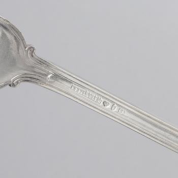 A Swedish Silver Cutlery Set, Mannerfelt coat of arms, including mark of GT Folcker, Stockholm 1858 (32 pieces).