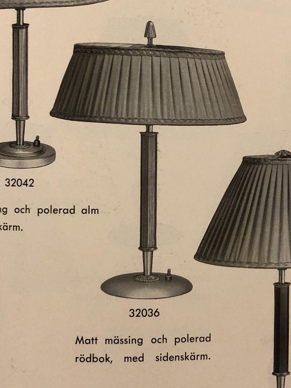 Bertil Brisborg, a pair of table lamps model 32036, Nordiska Kompaniet, Sweden, 1940s-50s.