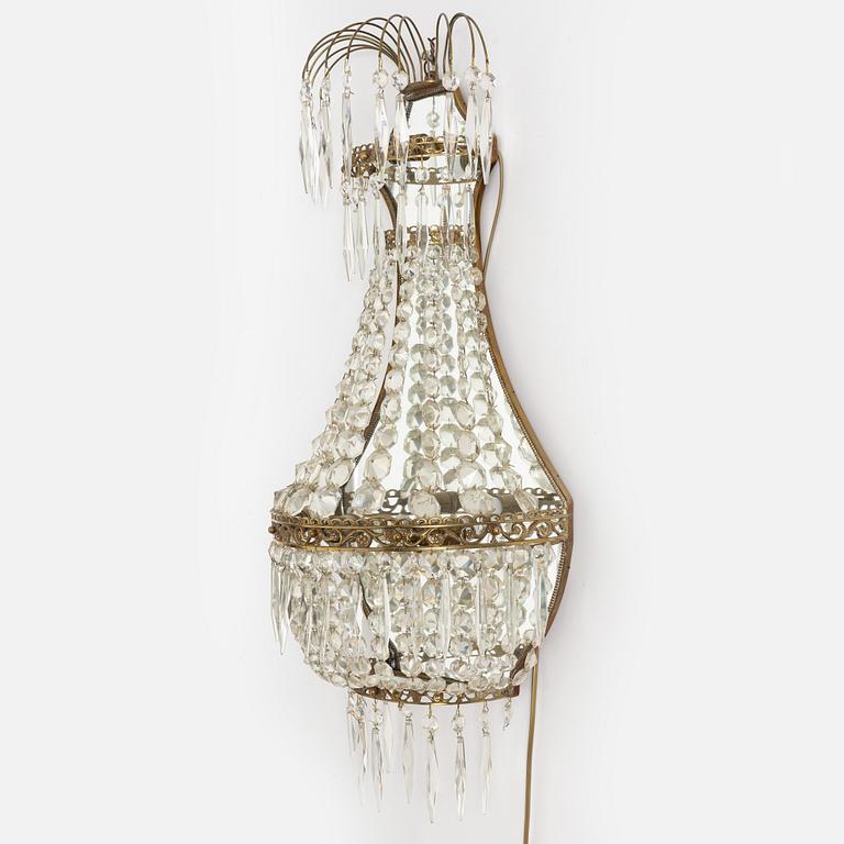 Vägglampett, gustaviansk stil, omkring 1900-talets mitt.