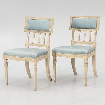 Chairs, a pair, late Gustavian, circa 1800.