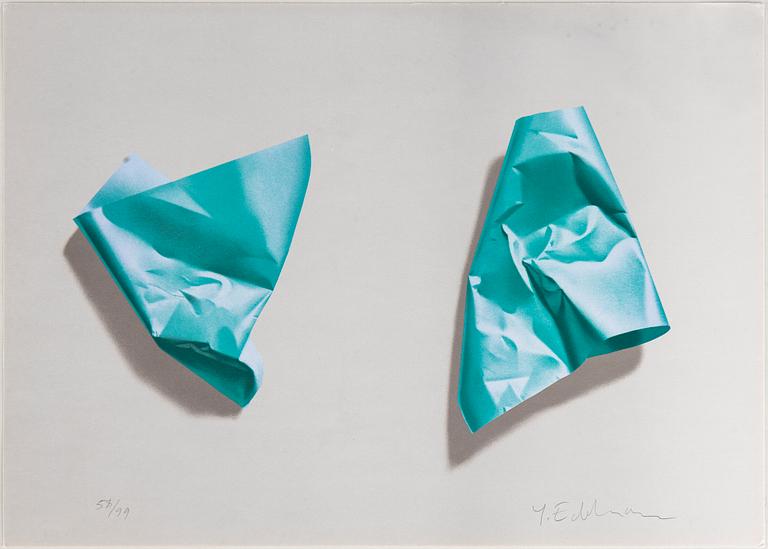 Yrjö Edelmann, lithograph in colours, signed 58/99.