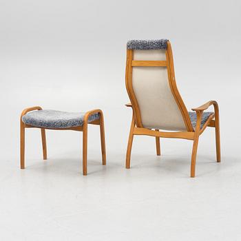 Yngve Ekström, a 'Lamino' armchair with ottoman, Swedese, Sweden.