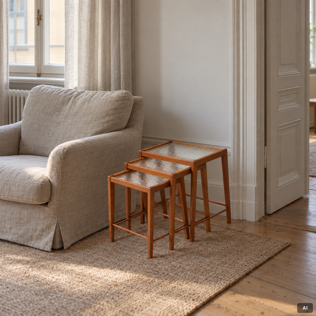 Satsbord, 3 delar, Swedish Modern, 1950-tal.