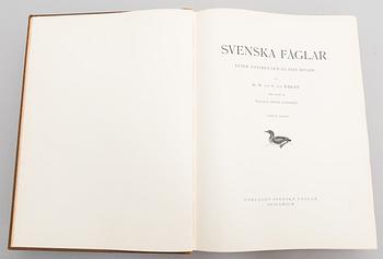 Books, 3 vol, "Svenska Fåglar", M,W & F von Wright. 1924 and 1929 Stockholm.
