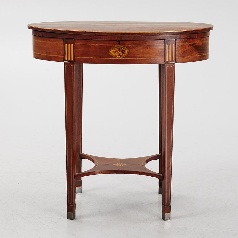 A late Gustavian sewing-table, early 19th Century.