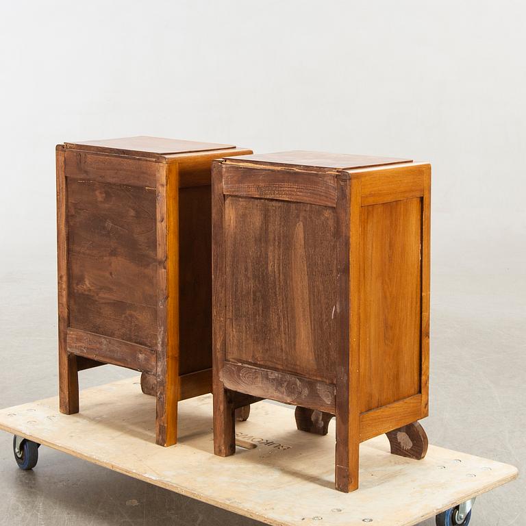 A piar of Art deco bedside tables first half of the 20th century.