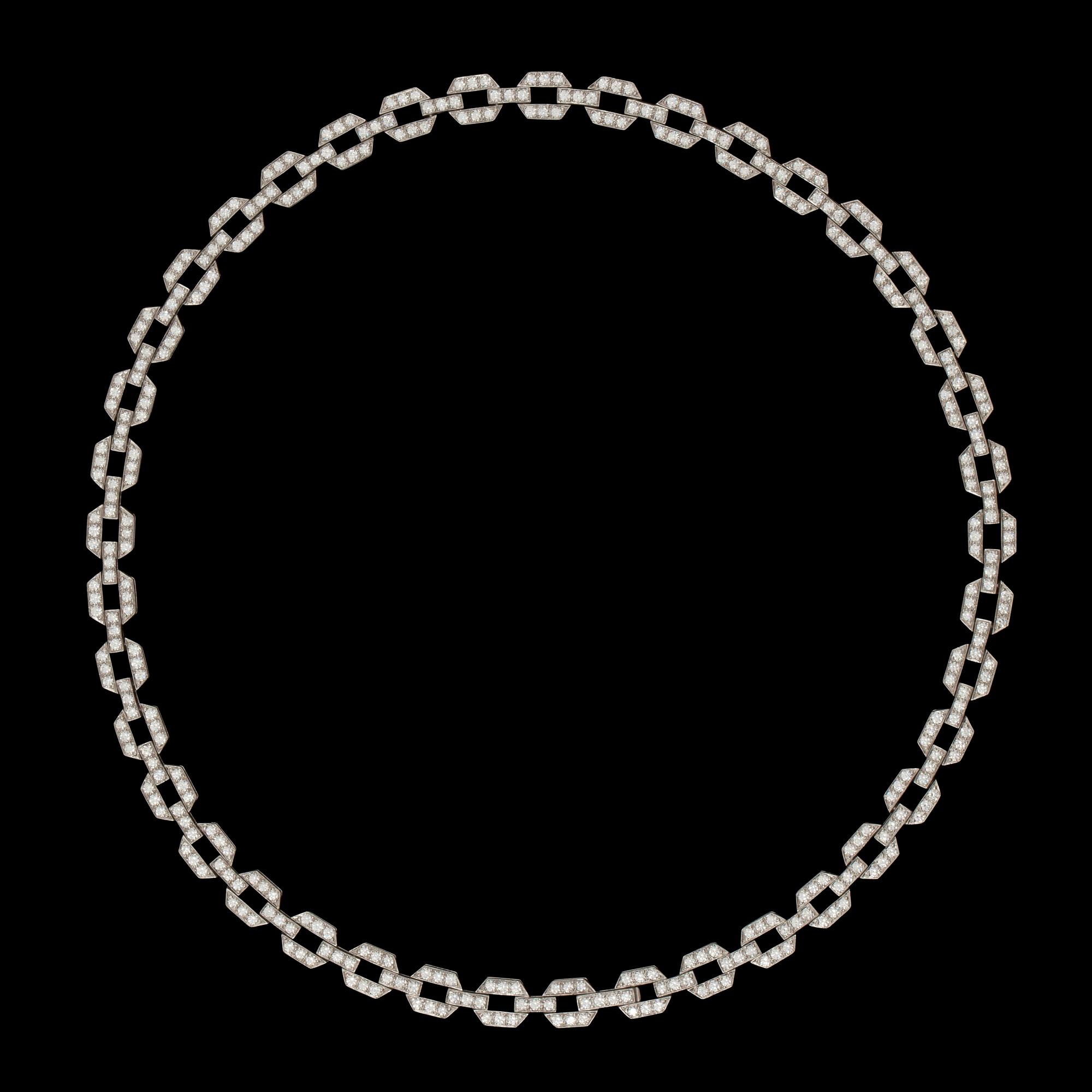 COLLIER, Tiffany & Co, med briljantslipade diamanter totalt ca 7.40 ct.