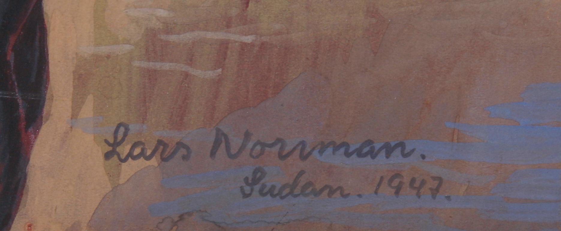 NORRMAN, LARS. Blandteknik på papp-pannå, sign. o dat. 1947.