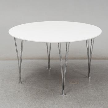 BRUNO MATHSSON & PIET HEIN, table, "Supercirkel", Mathsson International, Värnamo on license from Fritz Hansen, Denmark.