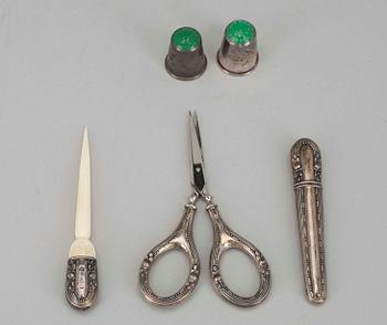 SY-ETUI, 5 delar, silver, Bruno Alexander Nylund (1912-1928) Helsingfors 1927.