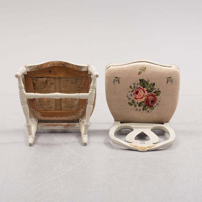 STOLAR, ett par, gustavianska, signerade EHOLM, Erik Holm (mästare i Stockholm 1779-1814).