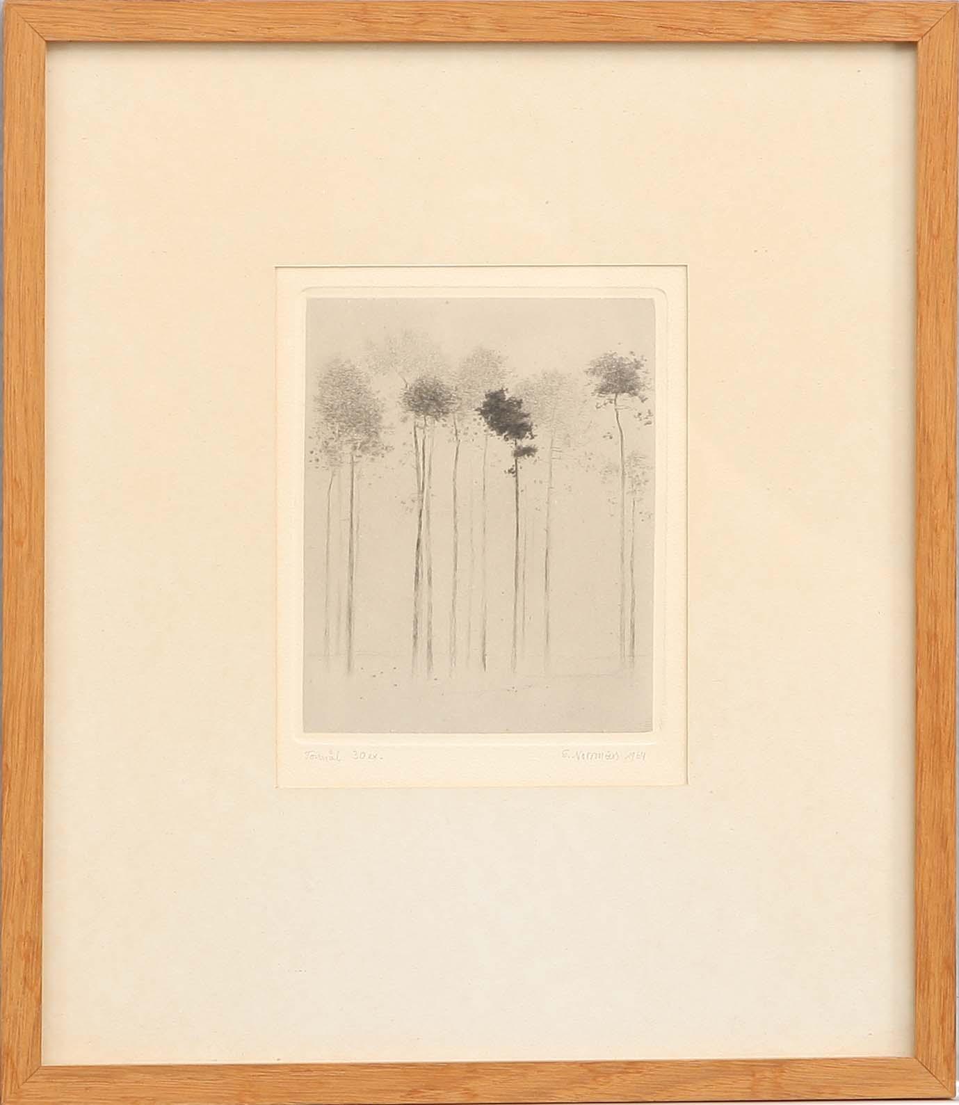 GUNNAR NORRMAN, torrnålsgravyr, sign o dat 1964.