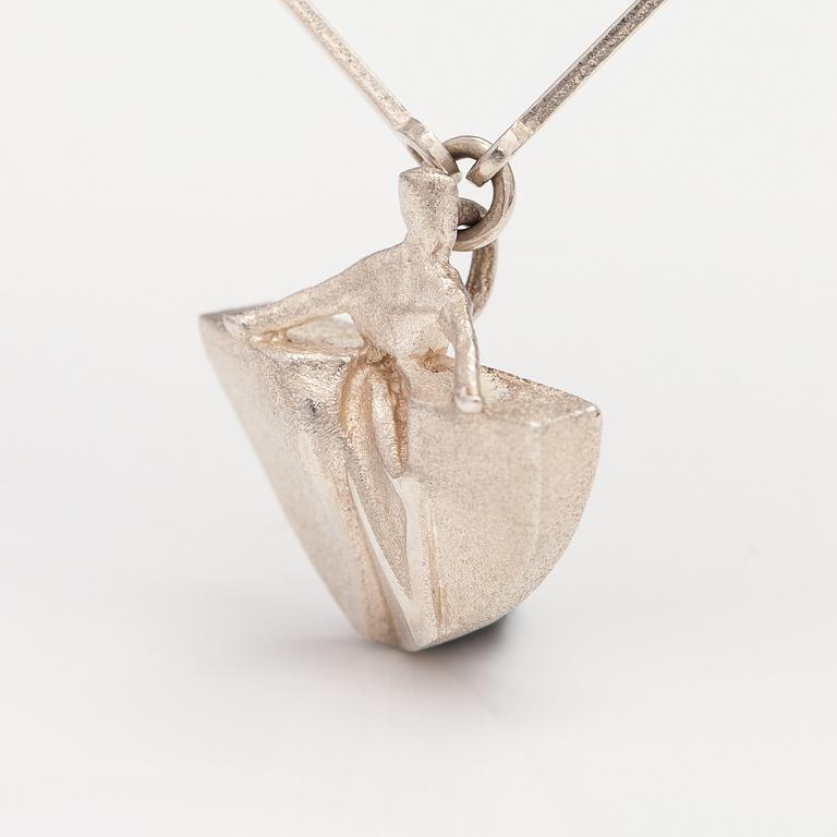 Björn Weckström, A sterling silver necklace "Messenger". Lapponia 1983.