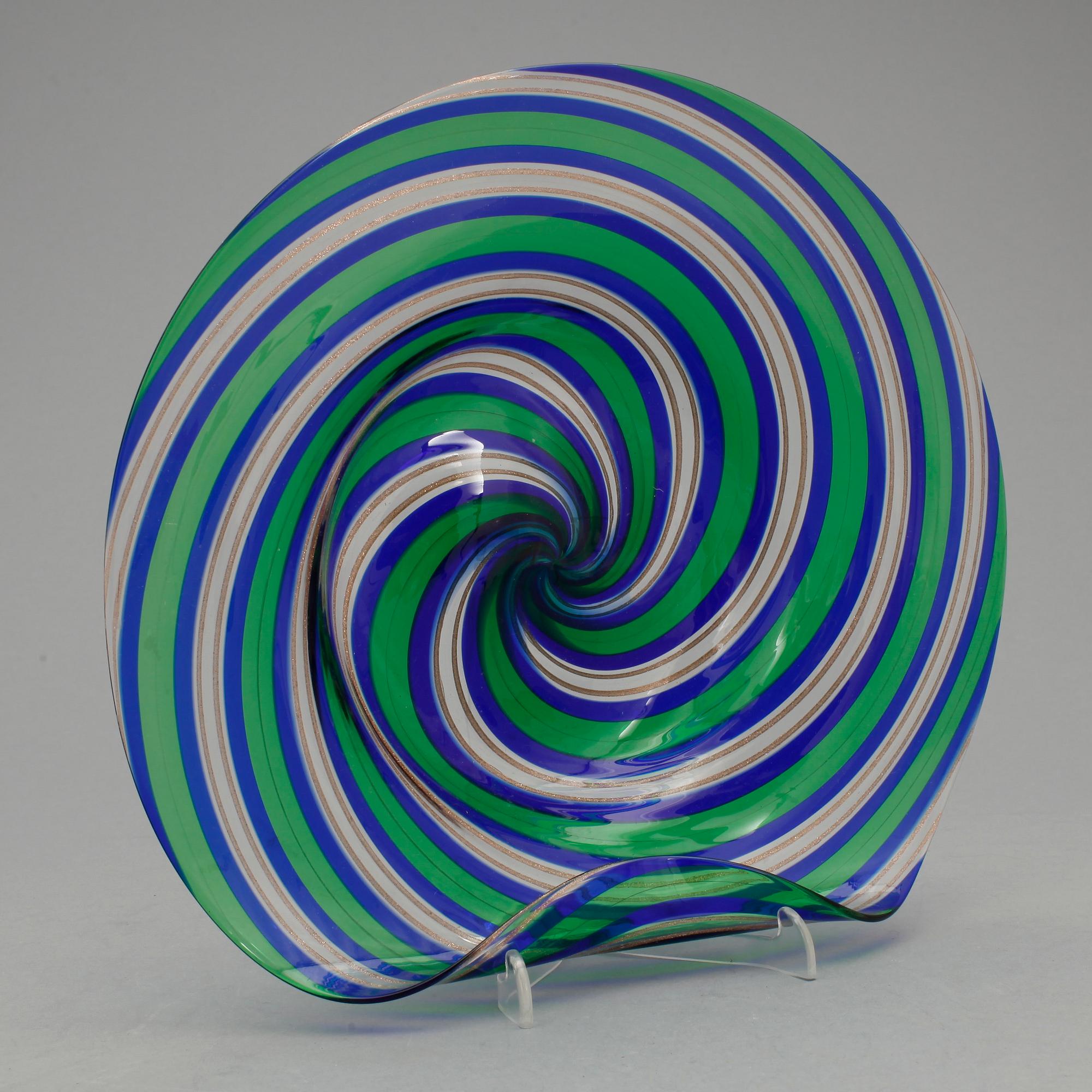 SKÅL, glas, Murano, Italien, 1930-tal.