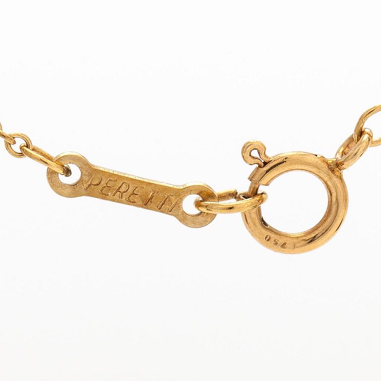 Tiffany & Co, Elsa Peretti, an 18K gold 'Bean' necklace.