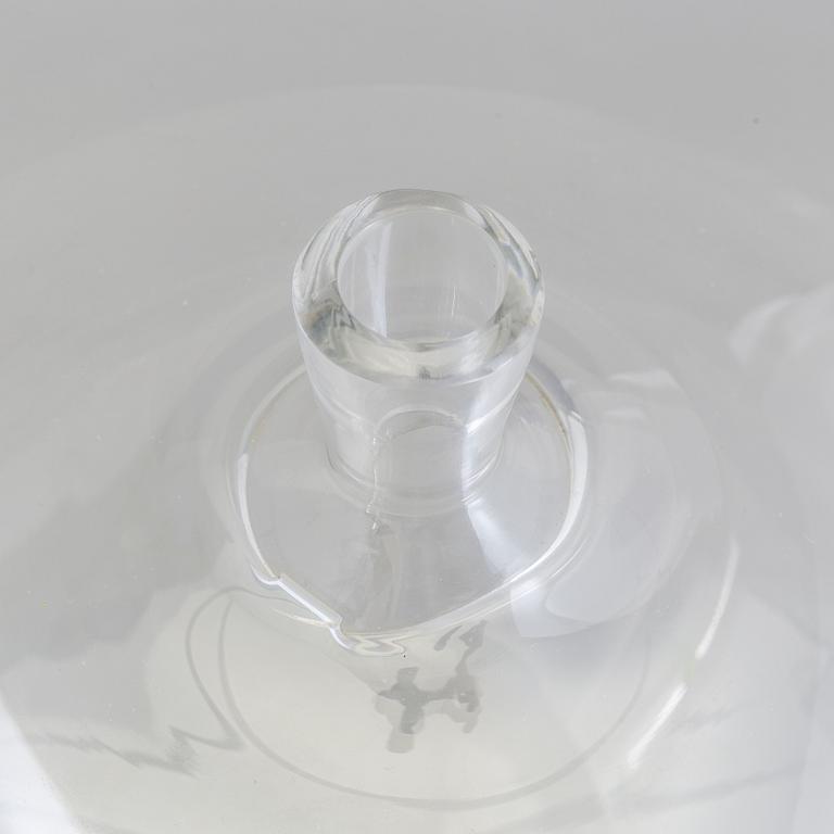 INGEBORG LUNDIN, vas av glas, "Äpplet", Orrefors. Formgiven 1955. Detta exemplar 1970-tal.