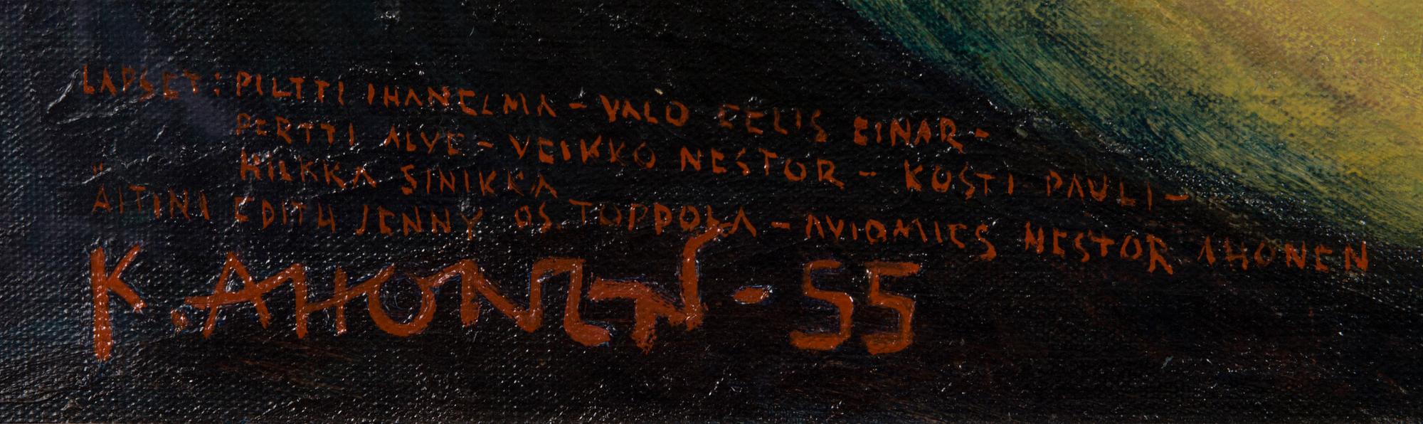KOSTI AHONEN, oil on canvas, signed and dated -55.