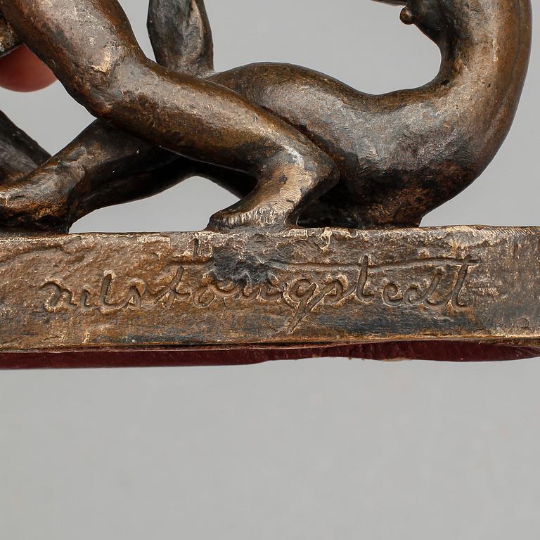 NILS FOUGSTEDT, skulptur, brons. Signerad.