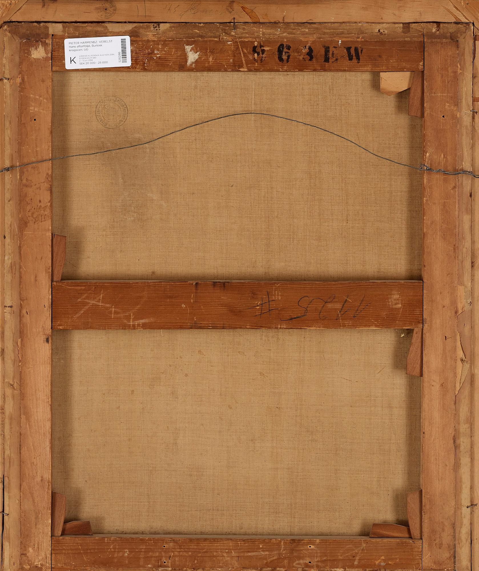 PIETER HARMENSZ. VERELST, uppfodrad duk.