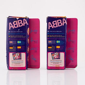 A pair of 1970's ABBA dolls by Matchbox.