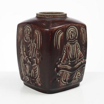 Jais Nielsen, a stoneware urn, Royal Copenhagen, Denmark, 1955.