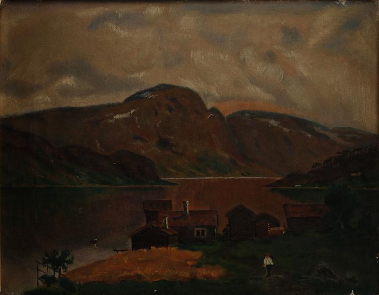 OKÄND KONSTNÄR, 2 st, oljor på duk, 1800-talets andra hälft.