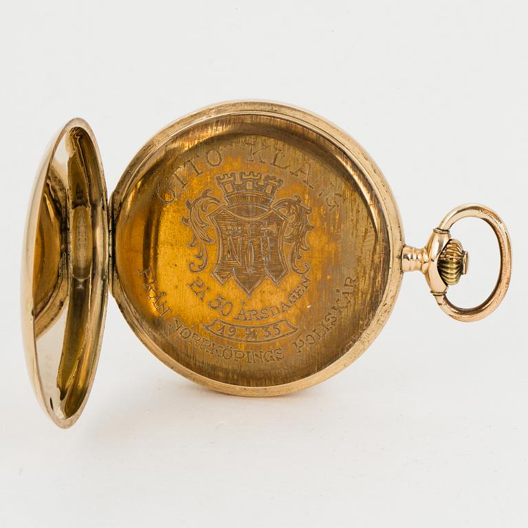 RECORD WATCH Co. Genève, pocketwatch, 50,5 mm, hunter.