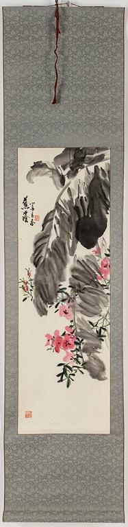 A hanging scroll, signed Gong Yin (1937-).