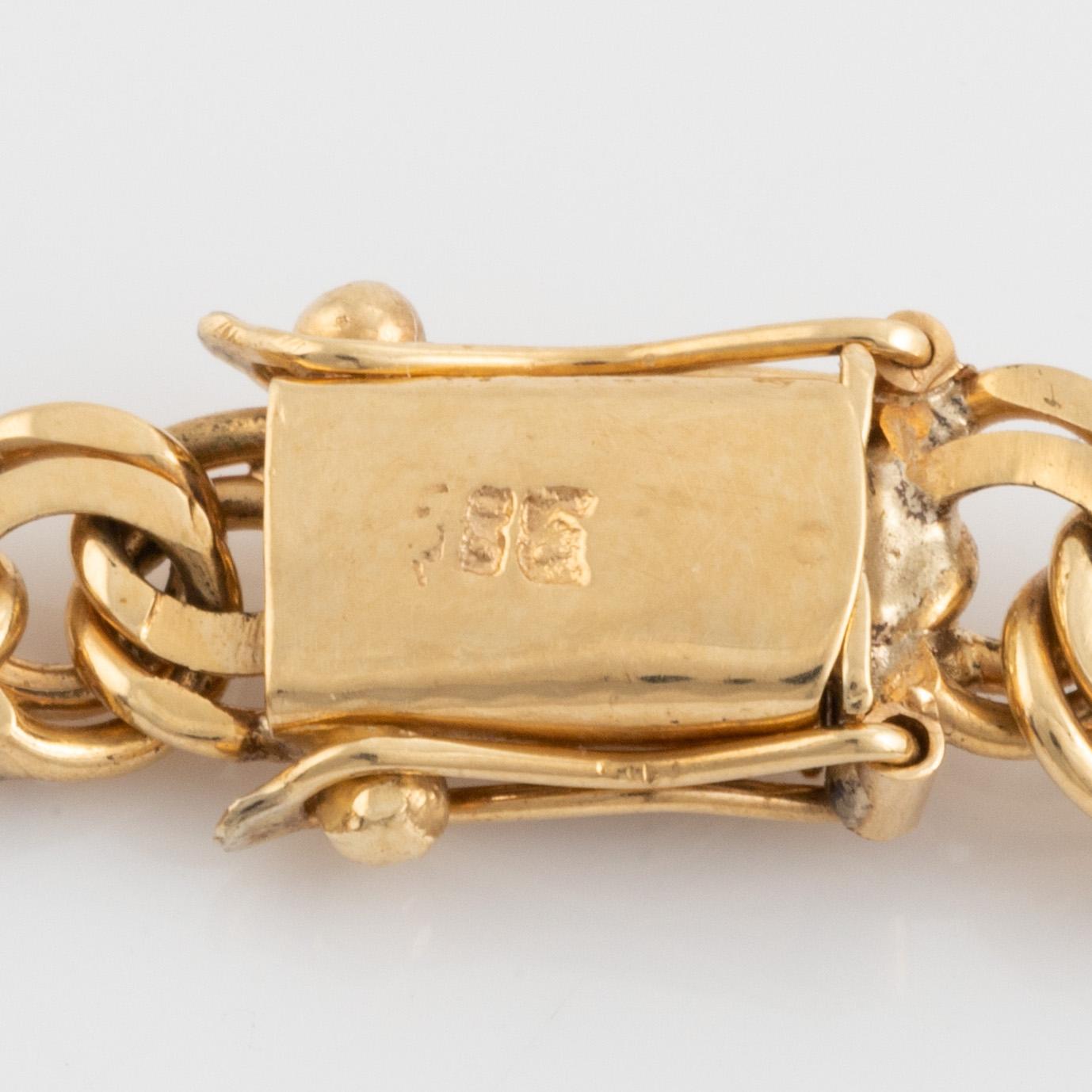Armband,  14K guld, bismarcklänk.