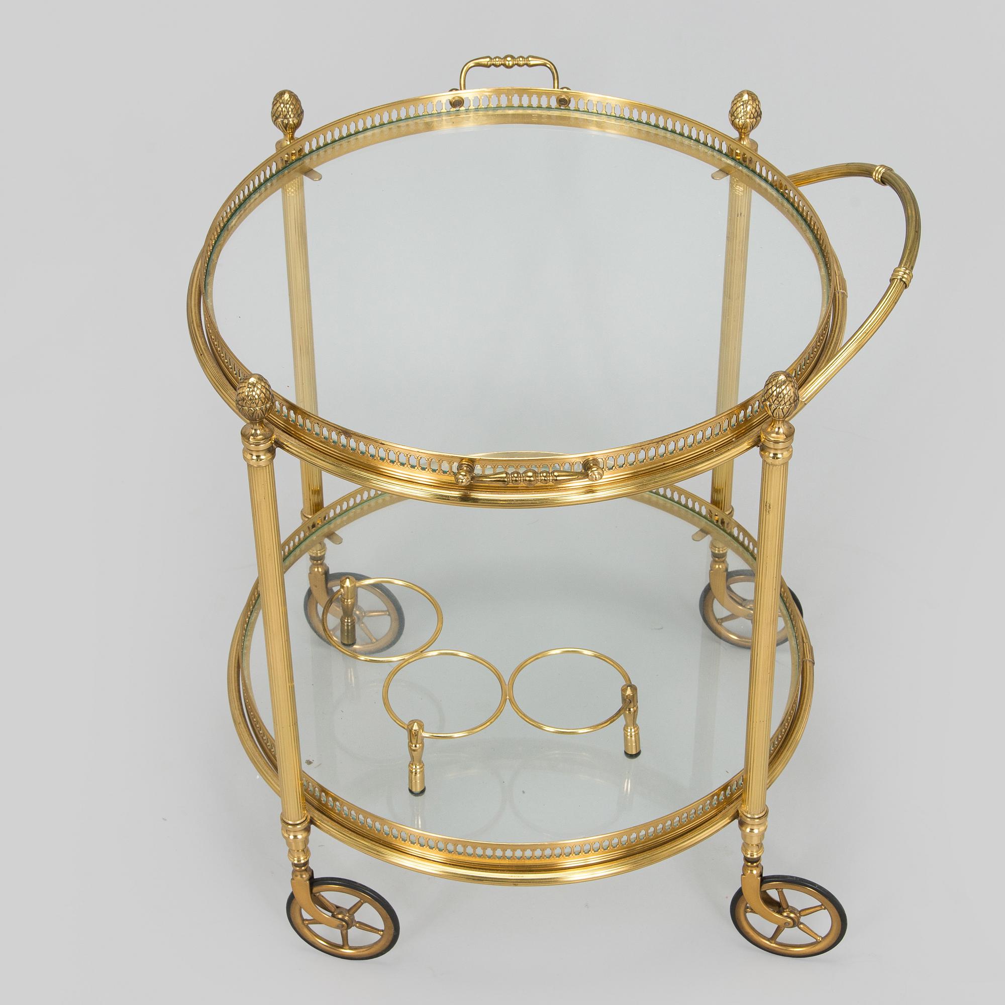 Serving trolley, mid-20th century.