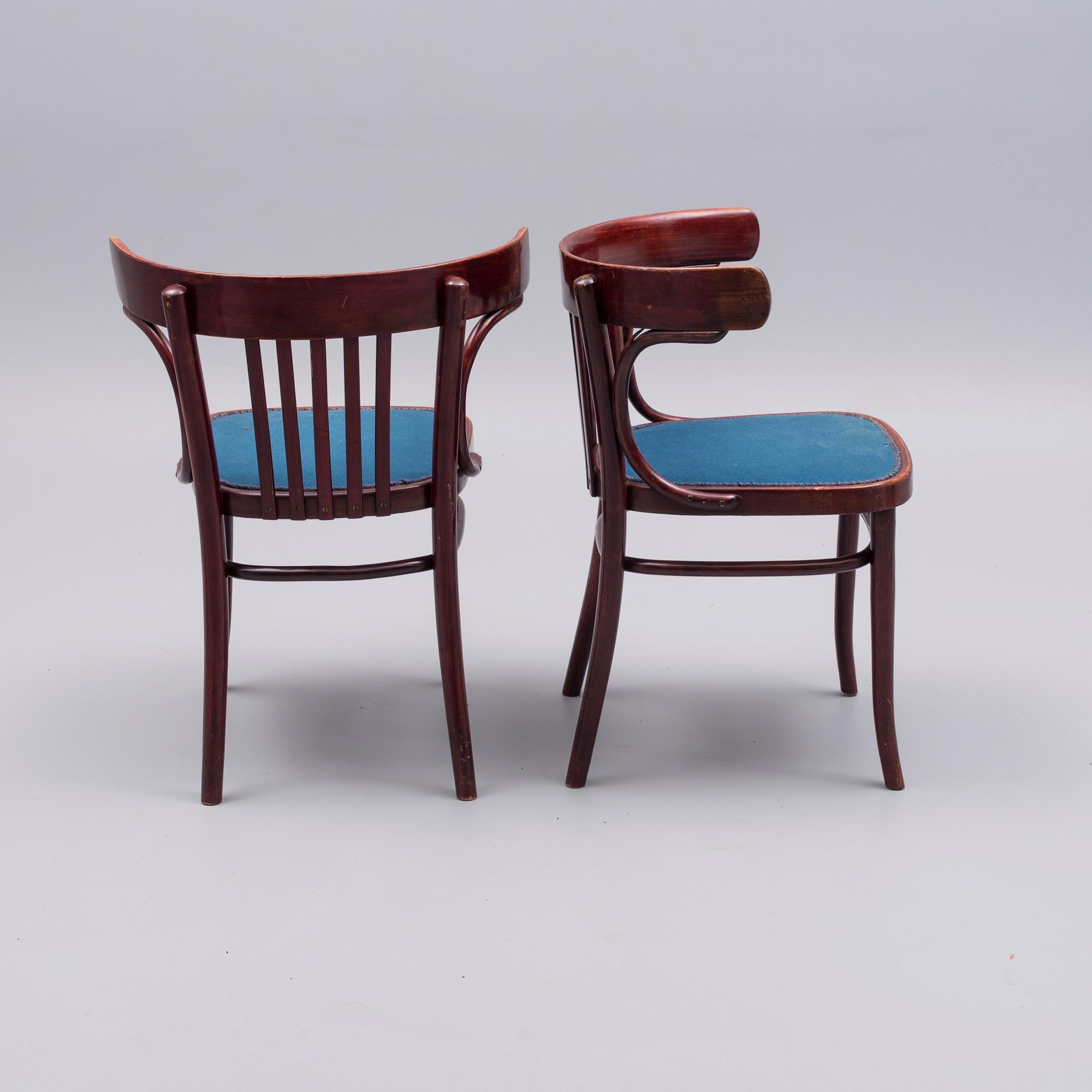 KARMSTOLAR, 2 st, J & J Kohn, Österrike, tillverkade för den ryska marknaden. 1900-talets början.