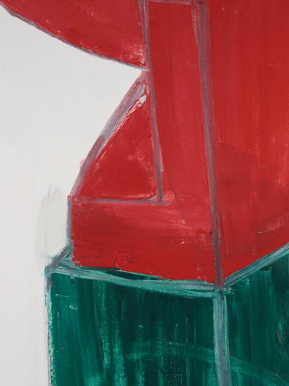 Torsten Andersson, "Träskulptur målad med falurödfärg II".