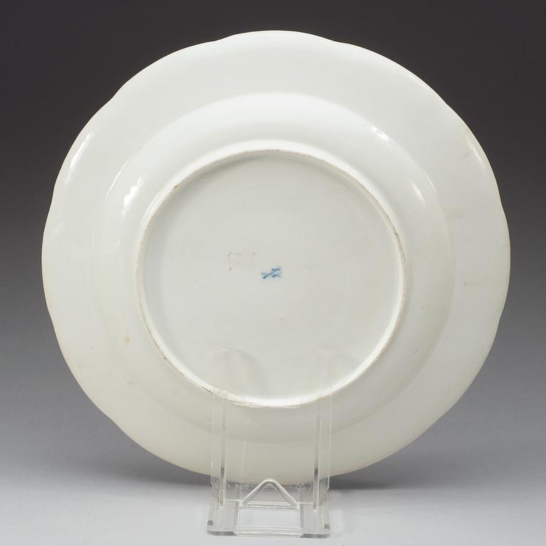 A set of five Meissen dishes, 18th Century.