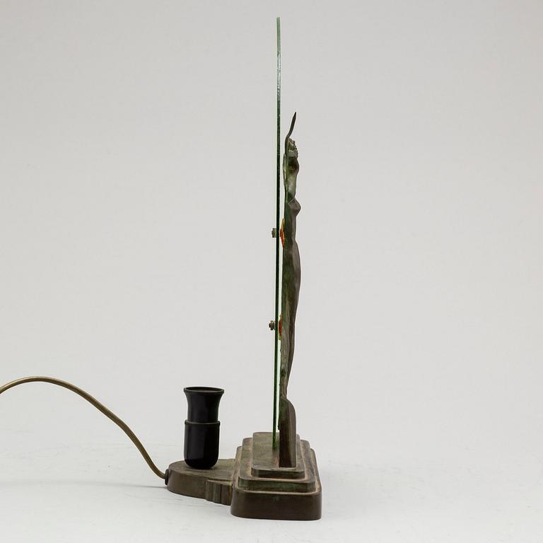 A 1930s art déco table light.