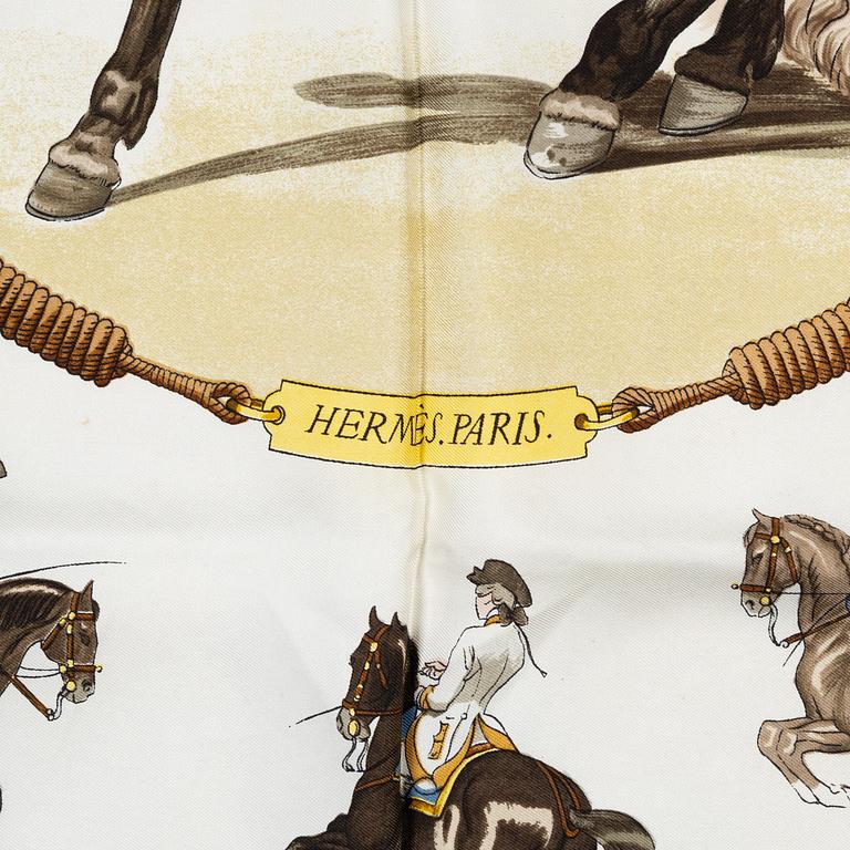 Hermès, scarf, "Les figures d'Equitation".