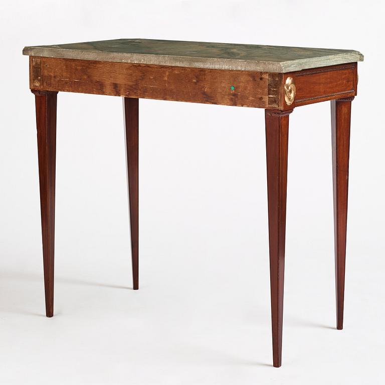 A mahogany late Gustavian console table, late 18th Century.