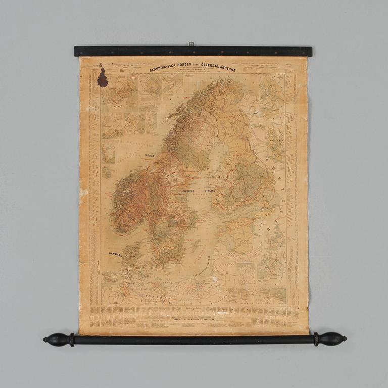 SKOLPLANSCH, daterad 1868.