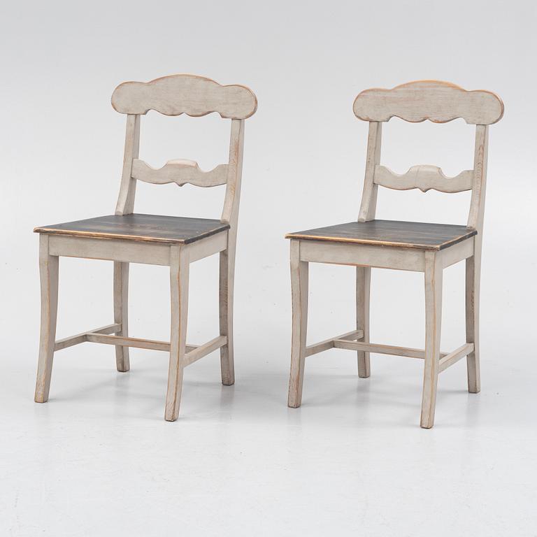A set of of six chairs, 19th century.