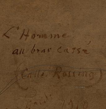 Edward Hald, "L`Homme au bras cassé". (Calle Rossing).