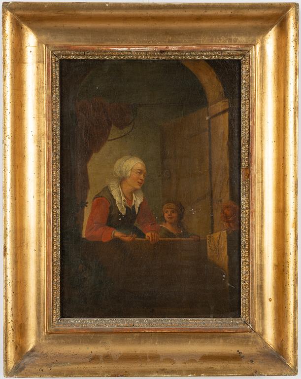 Unknown artist, early 19th century, Woman and boy with squirrel.