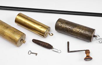 A George II japanned musical longcase clock by William Barrow (watchmaker in London 1700-36).