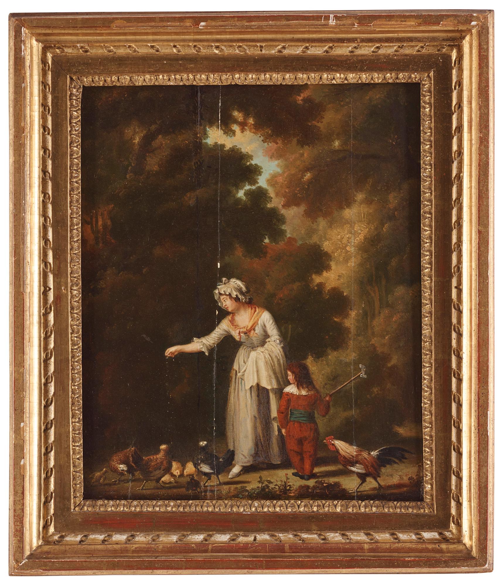 Pehr Hilleström, "Hönsmatning i landskap" (Feeding Chickens in the Landscape).