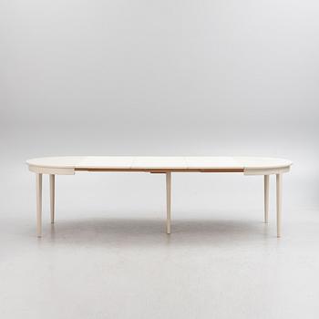 Carl Malmsten, a "Herrgården" dining table with four chairs, Bodafors, Sweden, 1963.