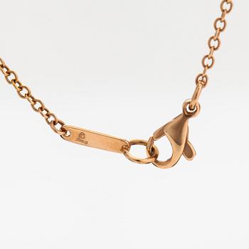 Halsband/hänge, 18K roséguld/vitguld, diamanter totalt ca 0.62 ct. Italien.