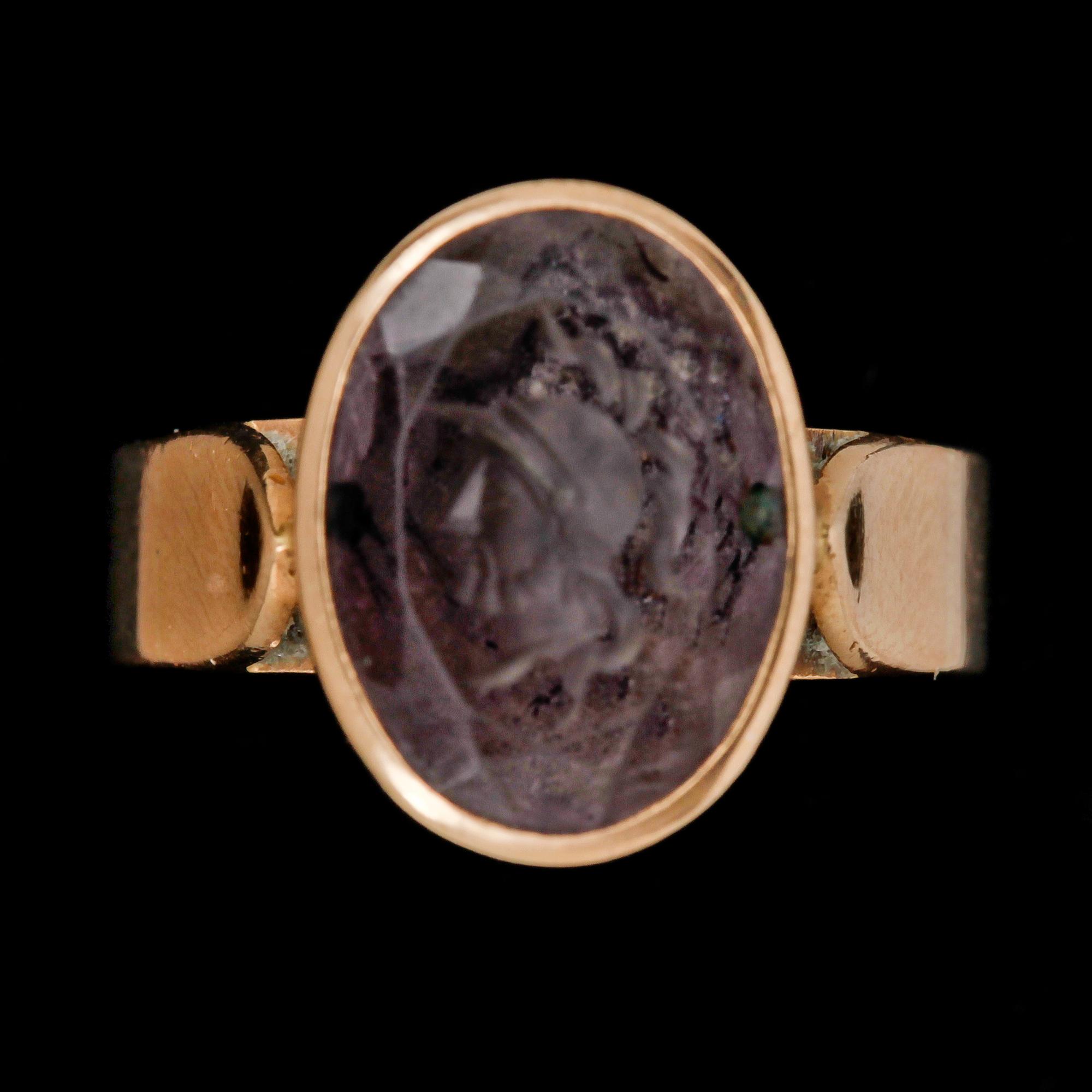 RING, guld 18 k, bergkristall, Juvelerare AB 1966. Vikt 9 g.