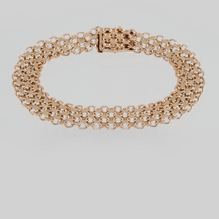 ARMLÄNK, 18K guld, Hallbergs, Köping, 1964. Vikt 20,4 gram.