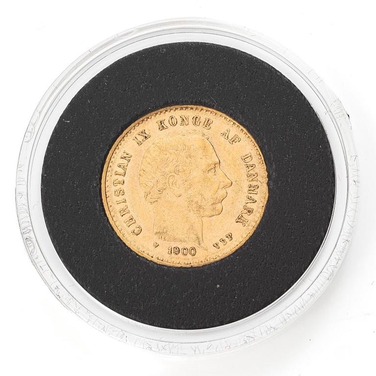 Guldmynt, Danmark, Christian IX, 10 kroner, 1900.