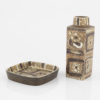 Nils Thorsson, a vase and an ashtray, Royal Copenhagen, Denmark.
