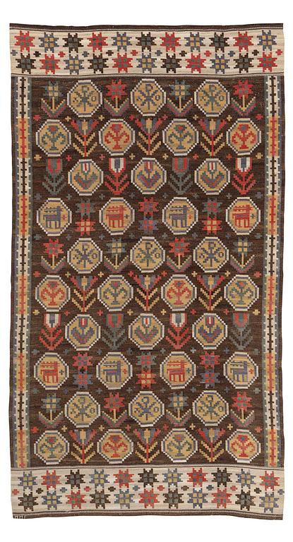 Märta Måås-Fjetterström, draperi, "Lammet", rölakan, ca 269 x 147 cm, signerad MMF.