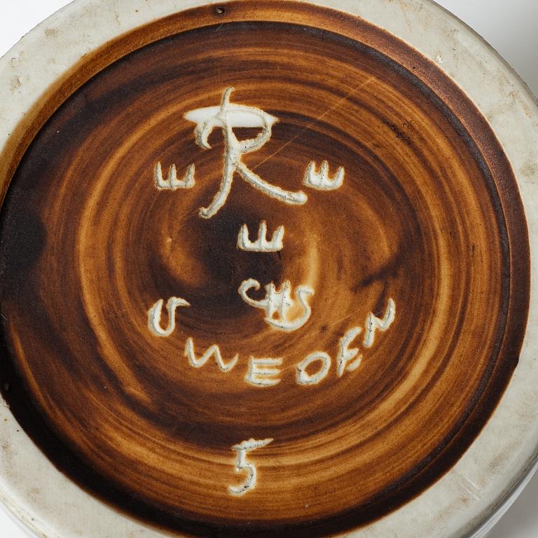 Carl-Harry Stålhane, two stoneware vases and a bowl. Rörstrand.